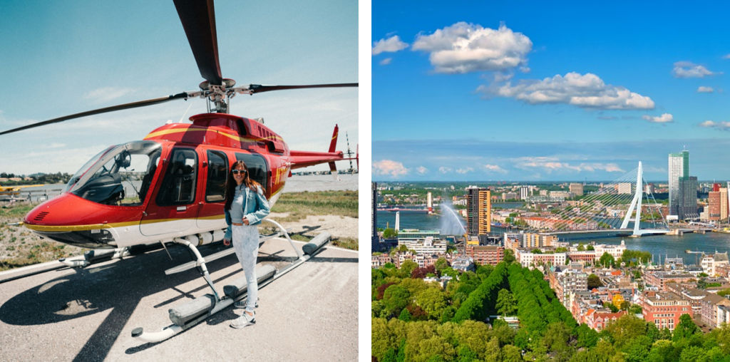 Ervaar Rotterdam vanuit een ander perspectief per luxe helikopter!