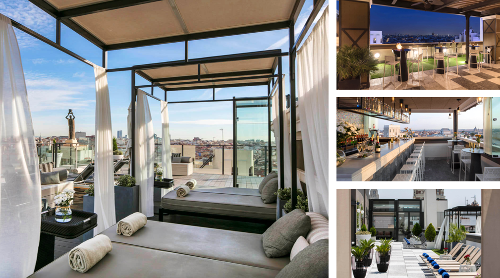 The rooftop terrace from Hotel Emperador Madrid: absolutely an amazing location to spend some time during an incentive trip! 